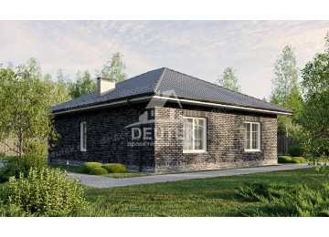 Проект жилого одноэтажного дома из газобетонных блоков - LK-261