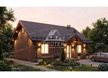 Проект жилого одноэтажного дома с двумя спальнями - LK-282