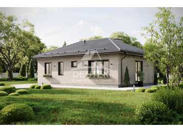 Проект узкого одноэтажного дома с размерами 10 м на 14 м - LK-305