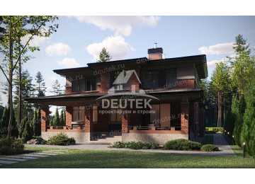 Проект узкого двухэтажного дома с подвалом - LK-309