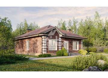 Проект жилого одноэтажного дома с площадью до 100 кв м - LK-318