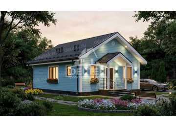 Проект жилого одноэтажного дома с площадью до 100 кв м - LK-347