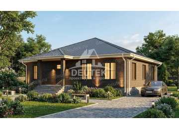 Проект узкого двухэтажного дома с кабинетом - LK-354