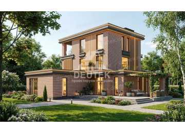 Проект современного трехэтажного дома с бассейном, сауной и гаражом - LK-369