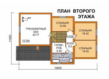 Проект двухэтажного дома с площадью до 250 кв м и двухместным гаражом KVR-18