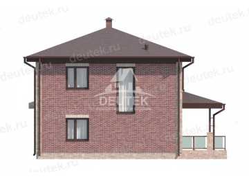 Проект двухэтажного дома с площадью до 150 кв м с террасой LK-132