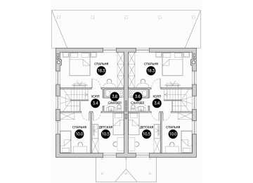 Проект двухэтажного таунхауса с площадью до 200 кв м и террасой L-5