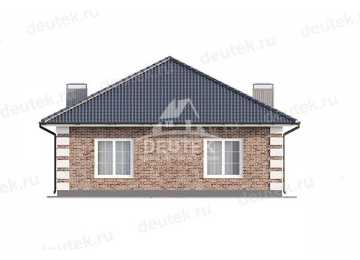 Проект жилого одноэтажного дома с размерами 9 м на 13 м и площадью до 100 кв м - LK-170