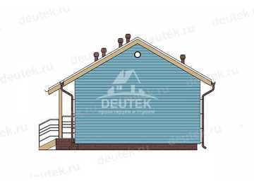 Проект узкого одноэтажного дома с площадью 50 кв м - LK-289