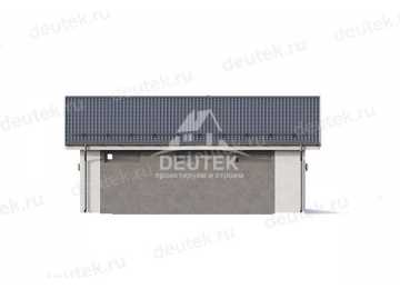 Проект современного одноместного гаража с навесом для автомобиля - LK-303