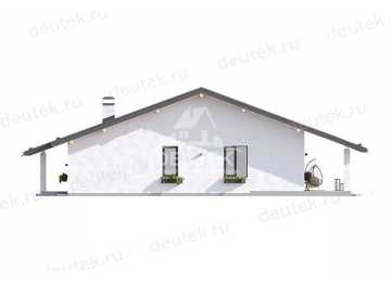 Проект загородного одноэтажного дома с большими окнами - LK-314