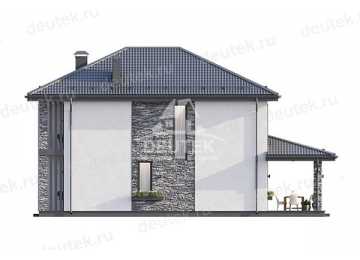 Проект загородного двухэтажного дома с большими окнами - LK-319