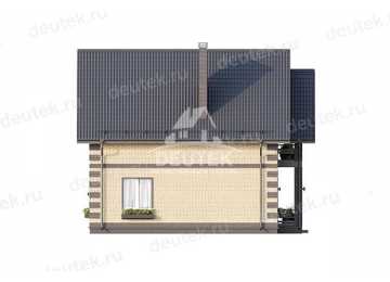 Проект квадратного двухэтажного дома с кабинетом - LK-326