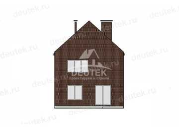 Проект узкого двухэтажного дома с размерами 16 м на 8 м - LK-337
