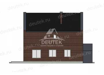 Проект узкого двухэтажного дома с размерами 16 м на 8 м - LK-337
