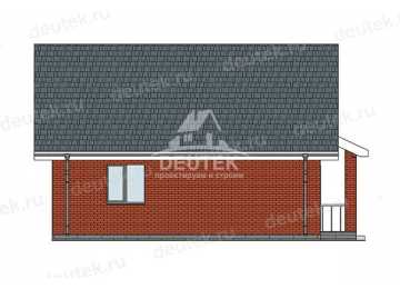 Проект квадратного одноэтажного дома с одной спальней - LK-343