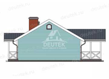 Проект узкого одноэтажного дома с площадью до 100 кв м - LK-348