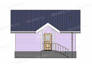 Проект квадратного одноэтажного дома с размерами 7 м на 7 м - LK-349