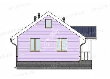 Проект квадратного одноэтажного дома с размерами 7 м на 7 м - LK-349