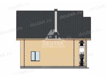 Проект квадратного двухэтажного дома с мансардой - LK-352