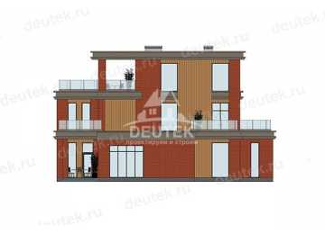 Проект современного трехэтажного дома с бассейном, сауной и гаражом - LK-369