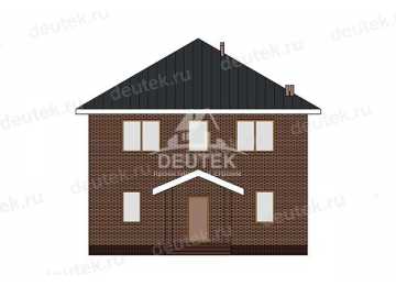 Проект дачного двухэтажного дома из газобетона - LK-370