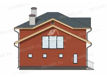 Проект загородного двухэтажного дома с одноместным гаражом и зимнем садом - LK-378