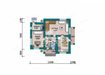Проект дома с мансардой 150,91 м² — 4 спальни, большая терраса и современный фасад - LK-543 