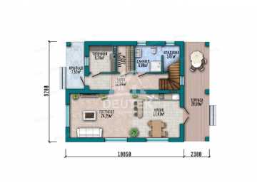Проект двухэтажного дома 161 м² — 3 спальни, большая терраса и рациональная планировка - LK-548