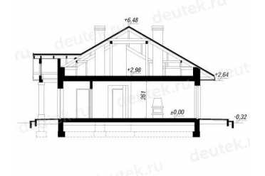 Проект европейского дома с одноместным гаржом 10 на 17 метров DTA100113