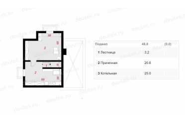 Проект двухэтажного дома с одноместным гаражом 10 на 10 DTA100135