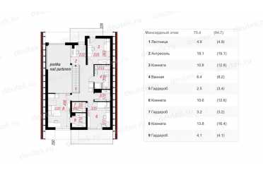 Проект европейского двухэтажного дома с одноместным гаражом 15 на 10 м DTA100172