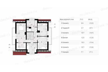 Проект двухэтажного дома с одноместным гаражом и подвалом - DTL100008 DTL100008