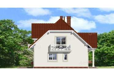 Проект двухэтажного дома из керамаблоков с жилой мансардой - DTL100020 DTL100020