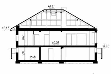 Проект одноэтажного дома из керамических блоков с террасой, подвалом и кладовой DTN100044