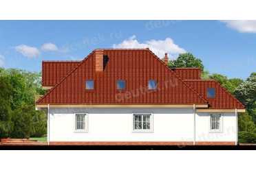 Проект одноэтажного дома из керамаблоков с мансардой одноместным гаражом - DTN100046 DTN100046