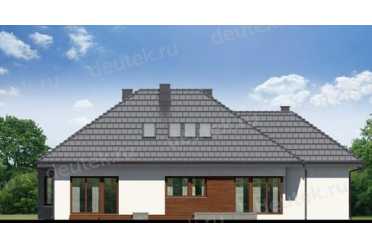Проект одноэтажного дома из керамаблоков с одноместным гаражом - DTN100047 DTN100047