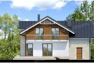 Проект одноэтажного дома из керамаблоков с одноместным гаражом - DTN100050 DTN100050