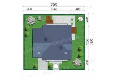Проект одноэтажного дома из керамаблоков с одноместным гаражом - DTN100050 DTN100050