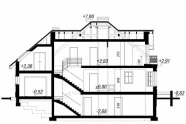 Проект двухэтажного дома из керамических блоков с террасой и одноместным гаражом DTN100072