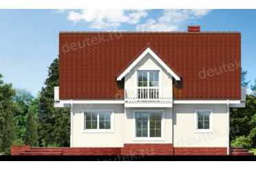 Проект европейского двухэтажного дома с одноместным гаражом - DTN100097 DTN100097