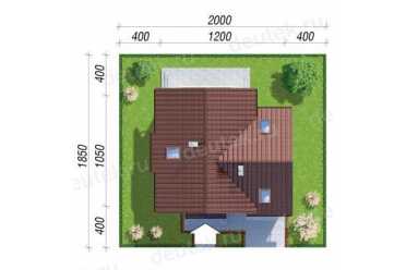 Проект двухэтажного дома из керамоблоков с одноместным гаражом до 200 кв м - DTN100098 DTN100098