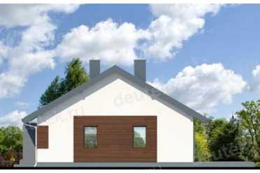 Проект европейского двухэтажного дома с камином 11 на 11 метров DTS100012