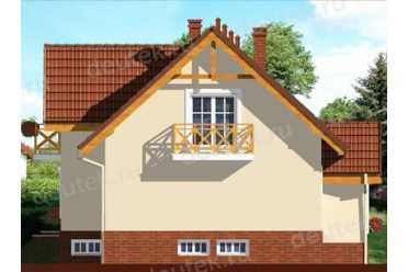 Проект двухэтажного дома из керамоблоков с эркером и террасой - DTS100054 DTS100054