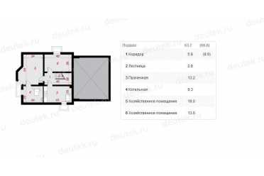 Проект трехэтажного дома из керамоблоков с мансардой и двухместным гаражом DTV100133