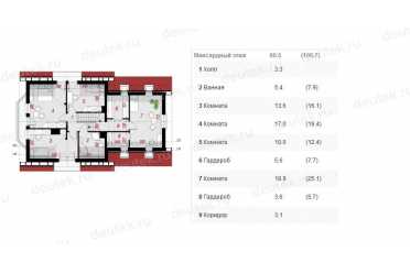 Проект трехэтажного дома из керамоблоков с мансардой и двухместным гаражом DTV100133