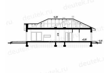 Проект двухэтажного дома из керамоблоков с двухместным гаражом DTV100144