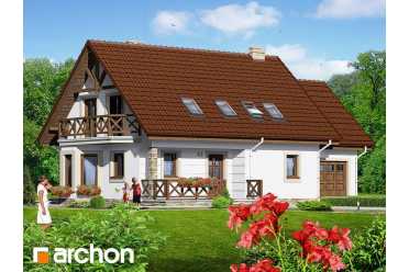 Проект дома с мансардой и гаражом 15 на 9 DT1020
