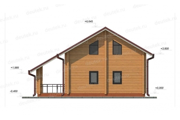 Проект деревянного дома из бруса 7 на 8 DTW0012