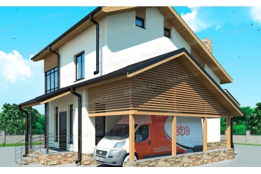Проект двухэтажного дома со вторым светом DT0604